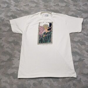 Vintage Jamsey Top Womens Medium White Short Sleeve Single Stitch